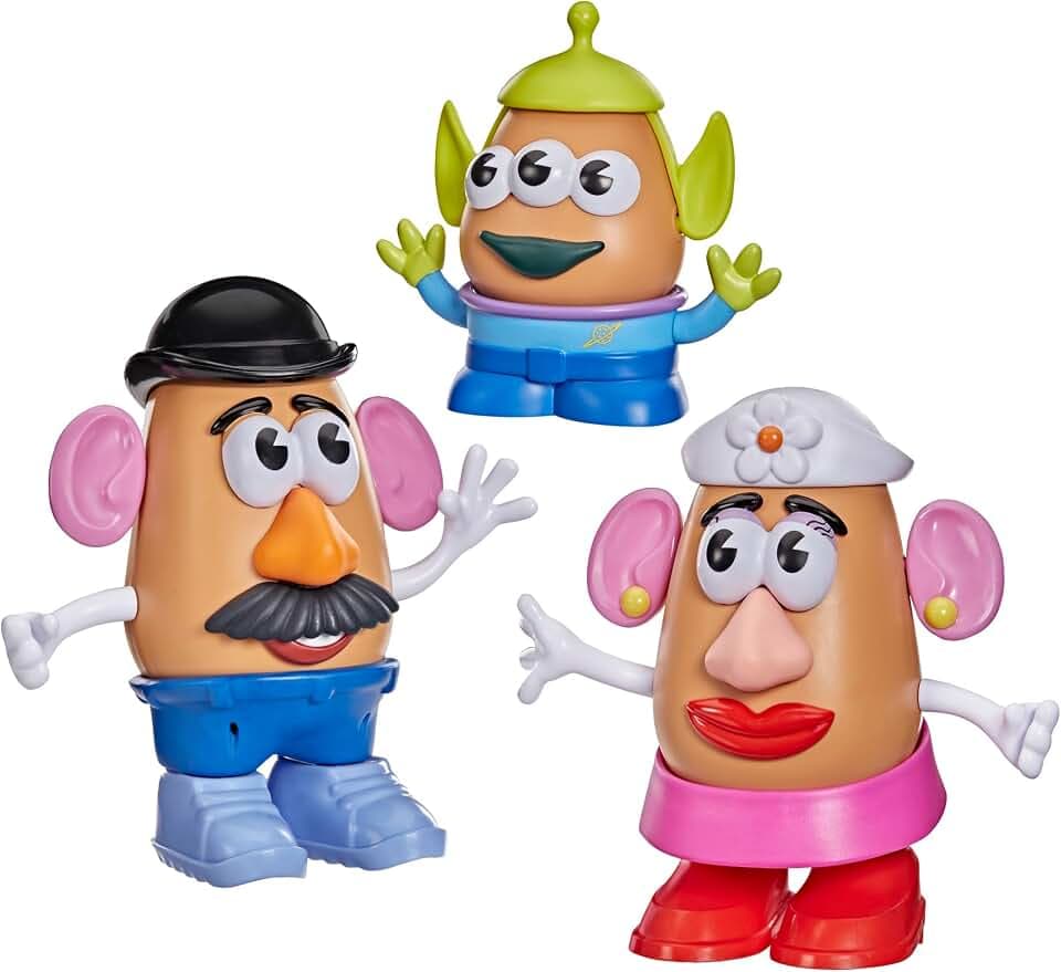 Potato Head Toy Story Yam Fam Set with Mr, Mrs, and Alien Tot, Toddler and Preschool Toys for Girls and Boys Ages 2+ (Amazon Exclusive)