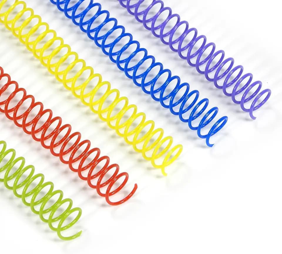 RAYSON Spiralbindung Plastik, 5 Farben, 105 Blatt, 3:1, 100 Stück