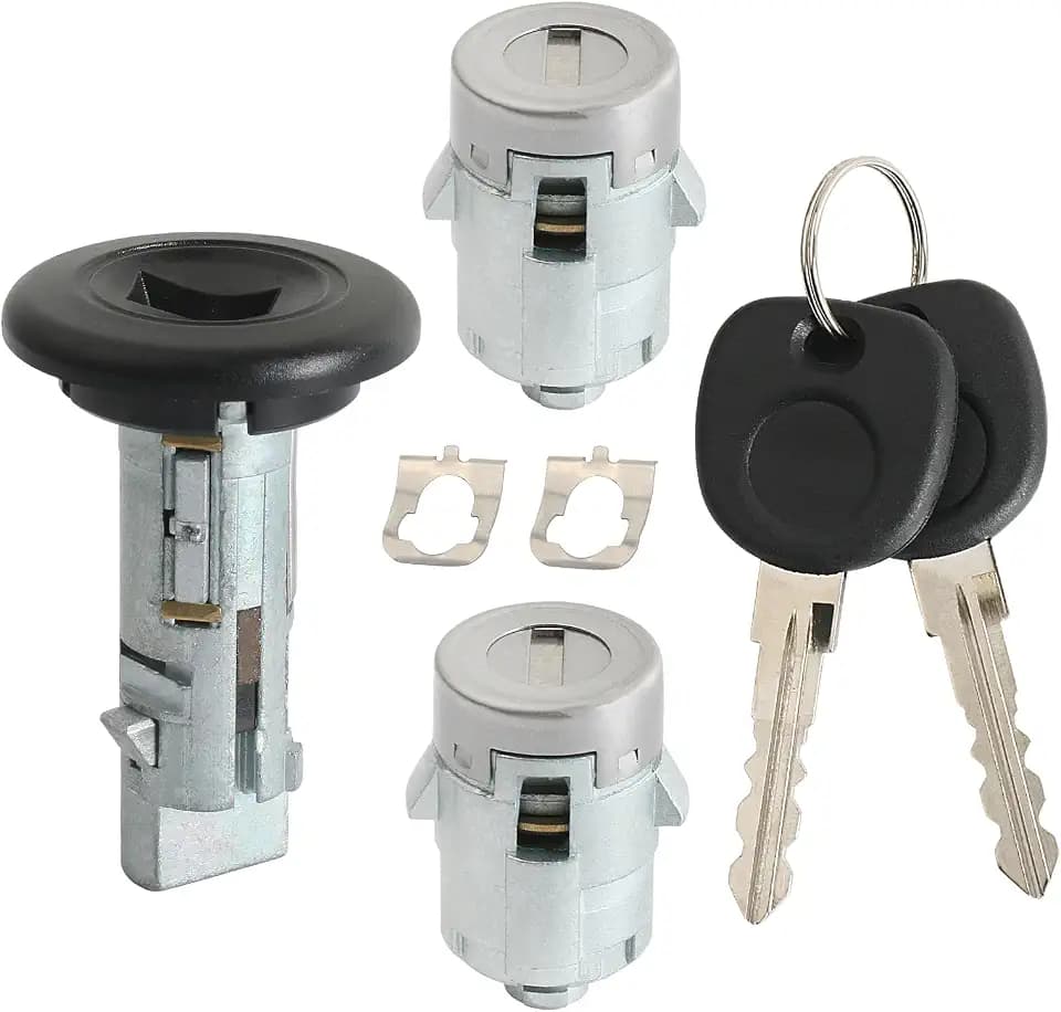 Non Transponder Ignition Switch Lock & Door Lock Cylinders w/Keys Compatible with 2001-2007 Chevrolet Chevy Silverado/GMC Sierra 1500 2500 3500 Avalanche Suburban Tahoe Yukon