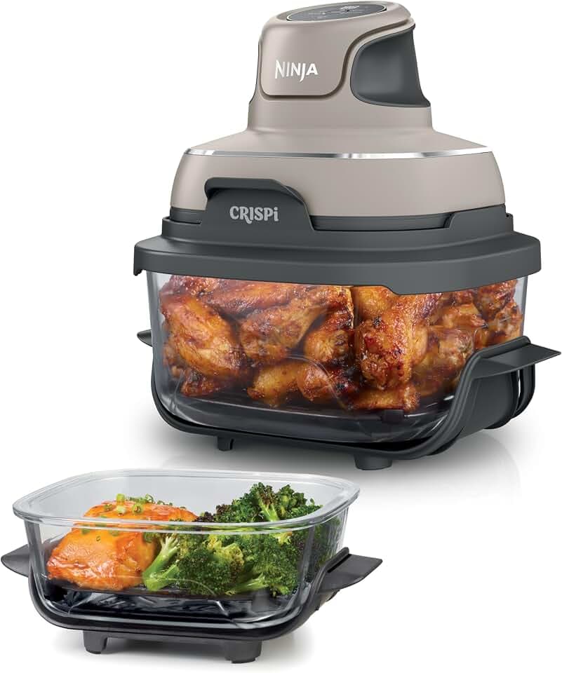 Ninja CRISPi tragbare Heißluftfritteuse, 3,8 l, 4-in-1, 1700 W, Stein
