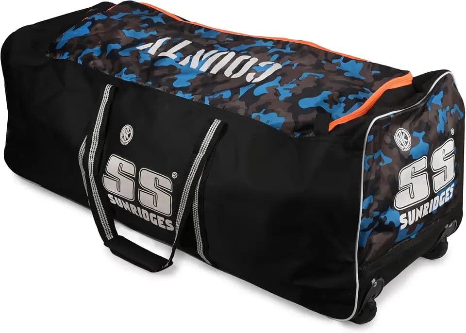 SS Cricket County Premium Cricket Kit Bag - Full Size, with 2 Wheels fits a Full Size Cricket kit for Adults
