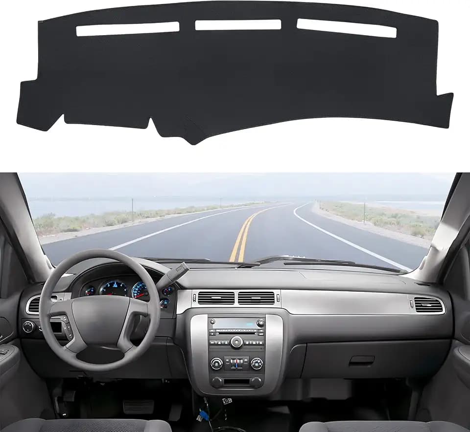 Dash Cover Honeycomb Dashboard Cover Mat Compatible with 1999-2006 Chevy Silverado GMC Sierra 1500/2500/3500 2001-2006 Tahoe Avalanche Suburban Yukon