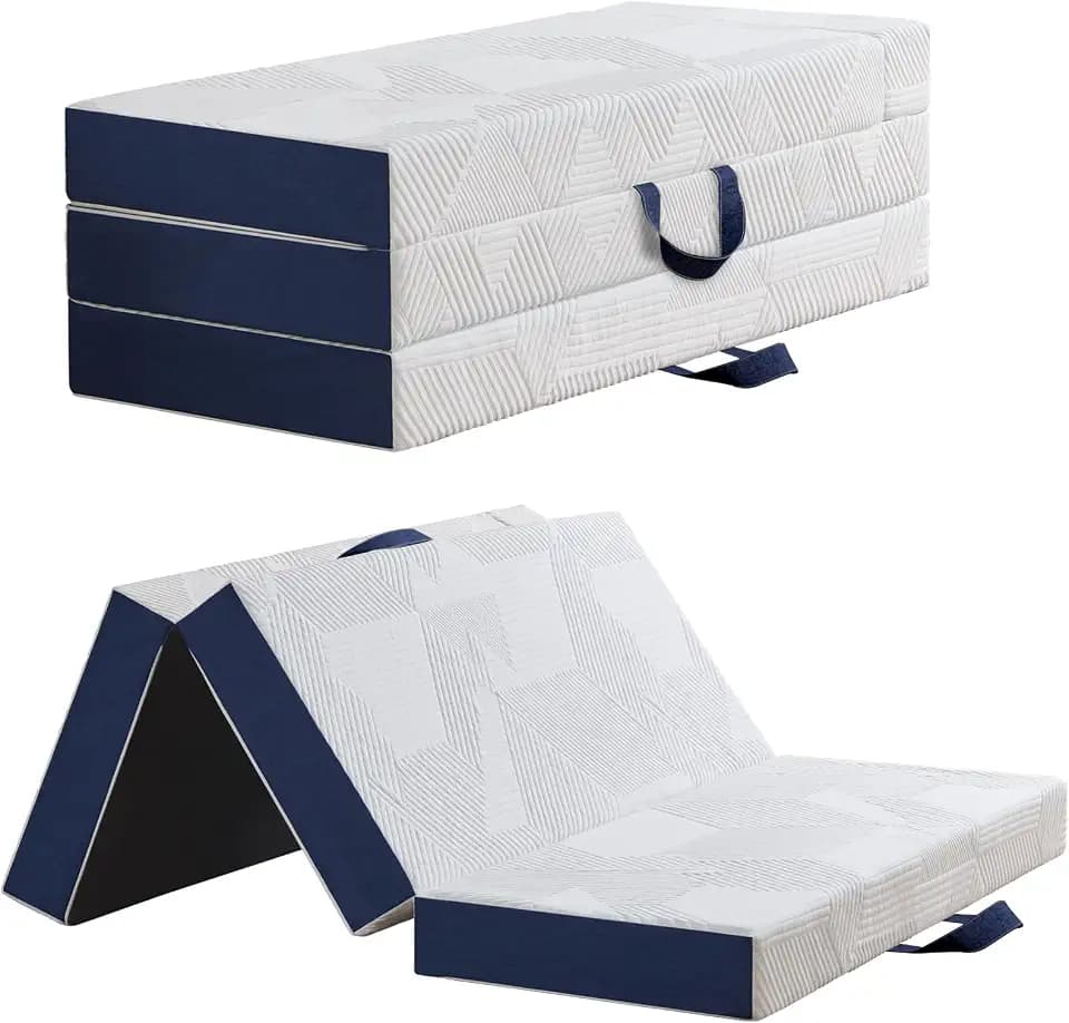 Hiimgo Klappmatratze 75 x 195 x 15 cm, 4-teilig extra dick