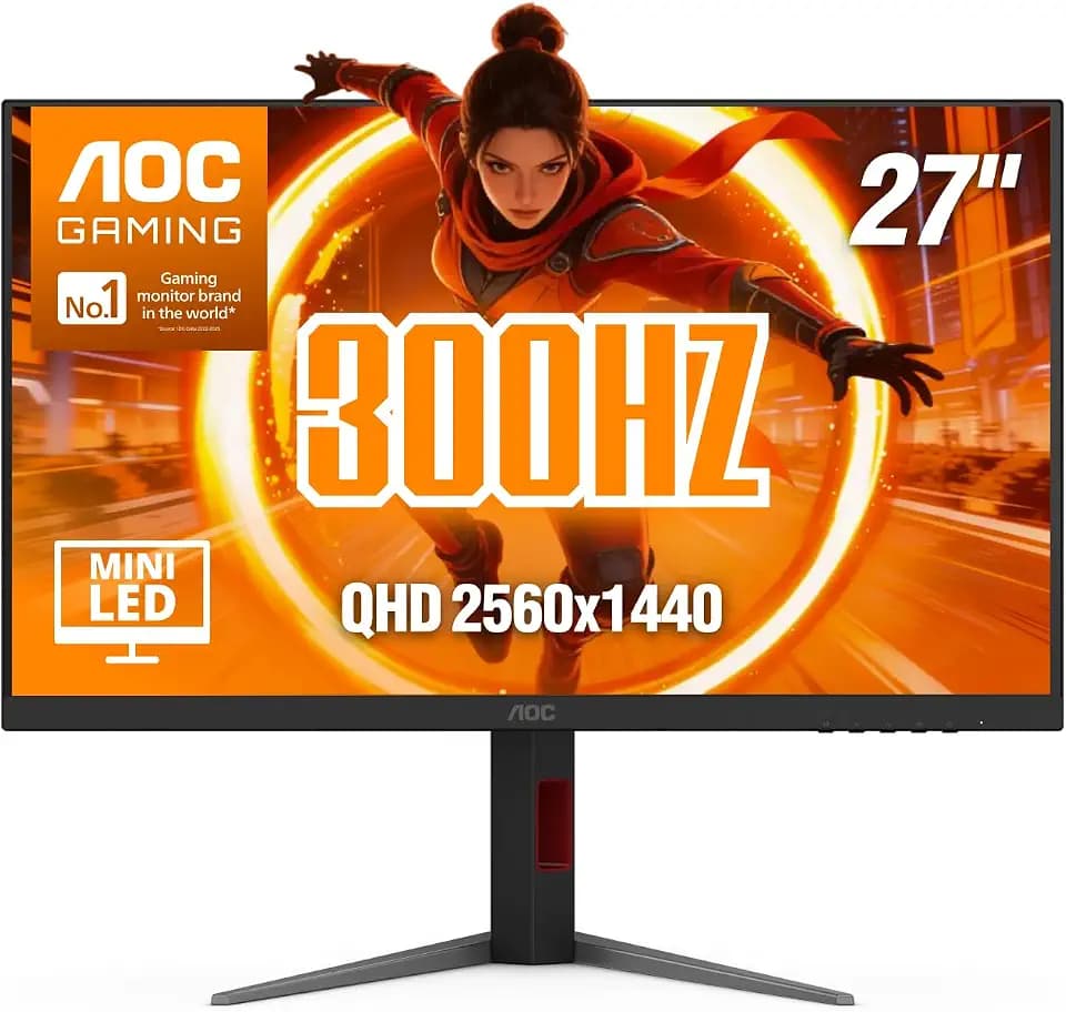 AOC 27 Inch Gaming Monitor QHD 300Hz Mini-LED HDR1000, Q27G4SMN
