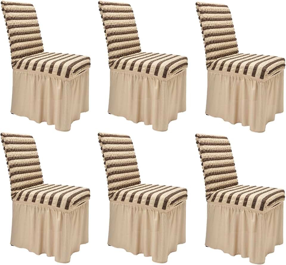 NICEEC Dining Room Chair Covers for Dining Chair Covers Set of 6