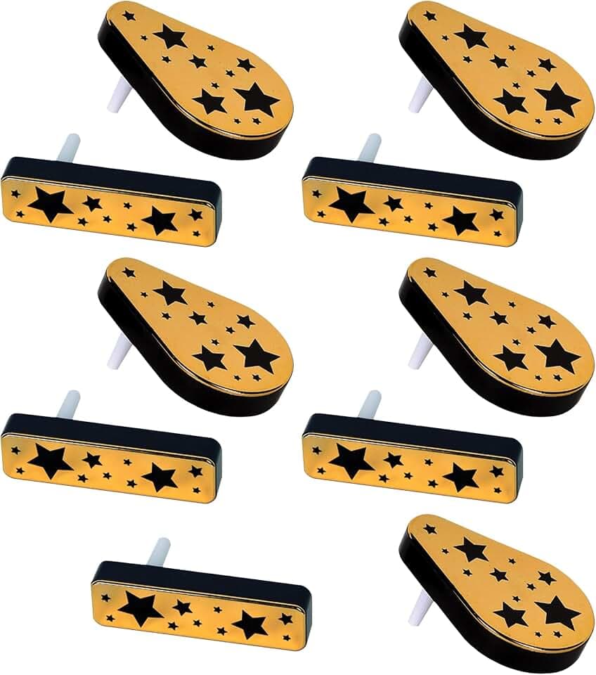 Beistle Black & Gold Metallic Noisemakers – 10 Pack, Handheld Plastic Party Noise Makers, New Year’s Eve Countdown Accessories, Celebration Sound Effects, Event Party Supplies, Festive Clackers