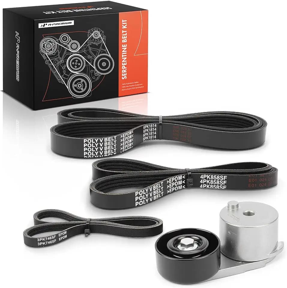 A-Premium Engine Serpentine Belt Drive Kit V8 5.3L 6.2L