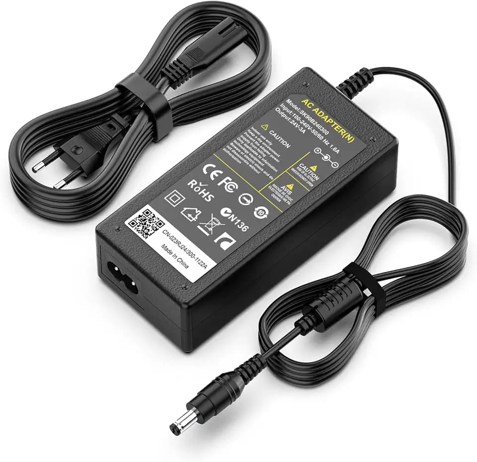 24V 3A Netzteil Adapter DC 5.5x2.1mm Kompatibel mit Siemens S7-1200, Bosch IndraDrive, Philips LED, Hikvision Kamera, Creality 3D-Drucker