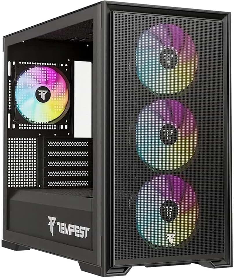 Tempest Stronghold ARGB M-ATX Hartglas, USB 3.0, Weiß
