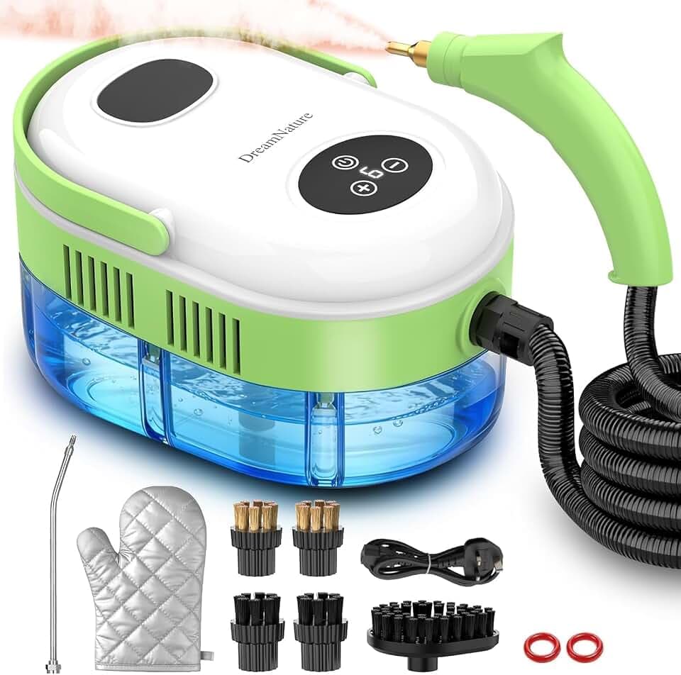 10 in 1 Steam Cleaner, High Temperature & High Pressure Heavy Duty Steamer for Cleaning with 10s Fast Heating, 37.19OZ Large Tank Handheld Steam Cleaner for Car, Home, Floor, Kitchen, Carpet and More