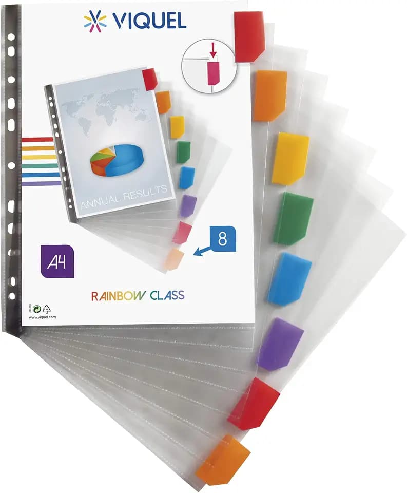 Viquel Register A4 MAXI – RAINBOW CLASS – 8 Stück
