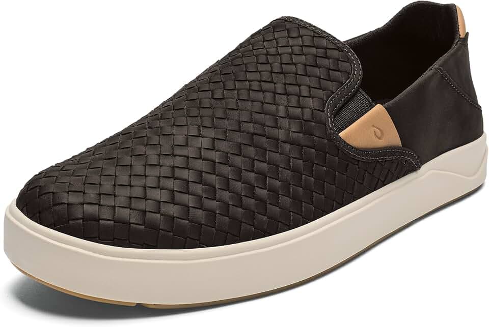 OluKai Lae'ahi Lauhala Men's Woven Leather Shoes