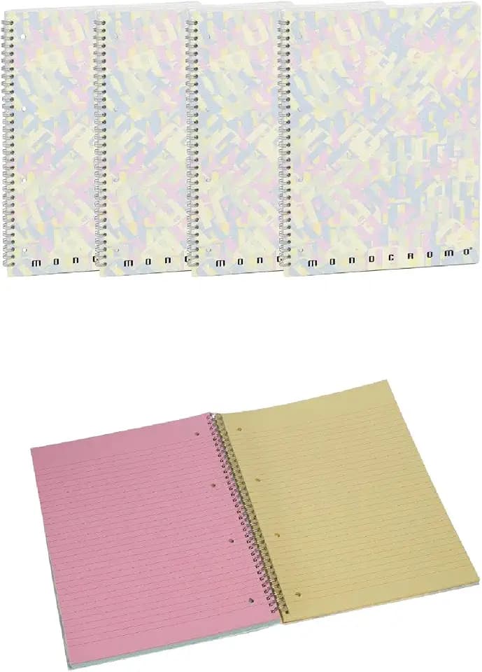 Pigna, Maxi-Notizbücher, liniert, einfarbig, A4, 80 Blatt, 80 Blatt
