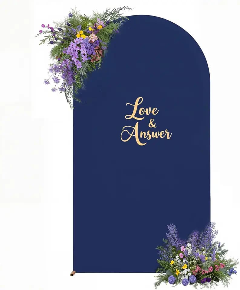 Navy Blue Arch Backdrop Cover 6.6FT, Navy Blue Arch Covers Stretchy Backdrop