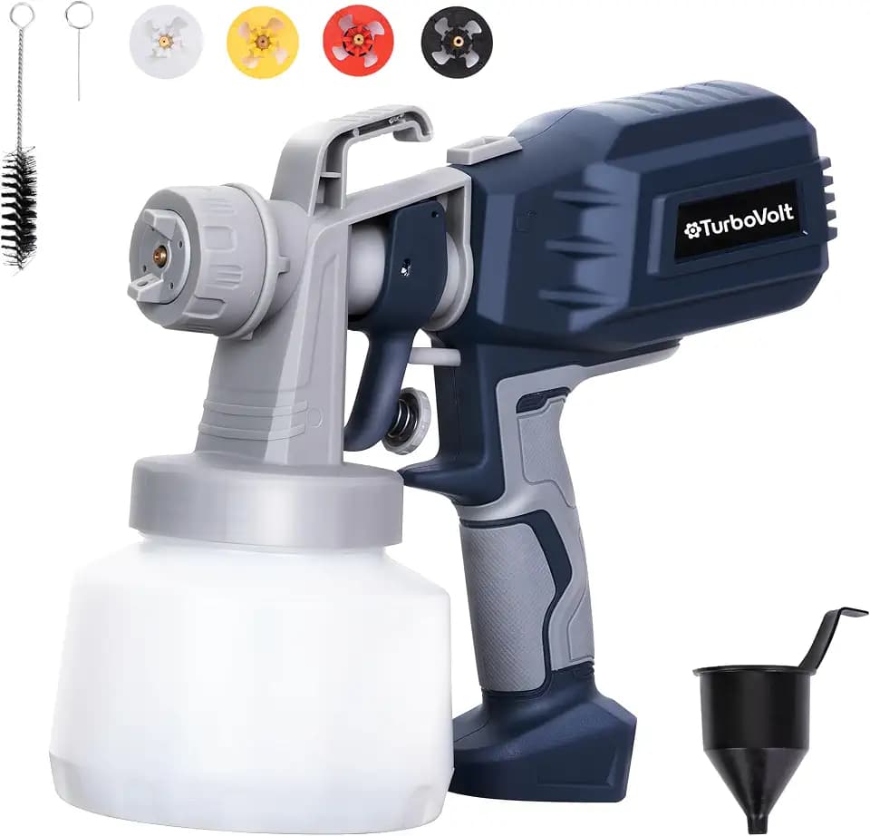 Elektrische Lackierpistole 650W Professionelles Farbsprühsystem mit 1000ml Behälter 650ml/min Sprühleistung 4 Düsen & Farbmengenregulierung 3 Sprühmuster Sprühpistole