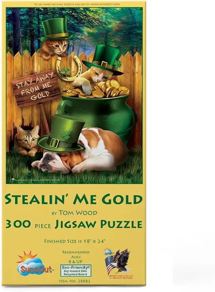 SunsOut Stealin Me Gold 300 Piece Adult Jigsaw Puzzle 28882