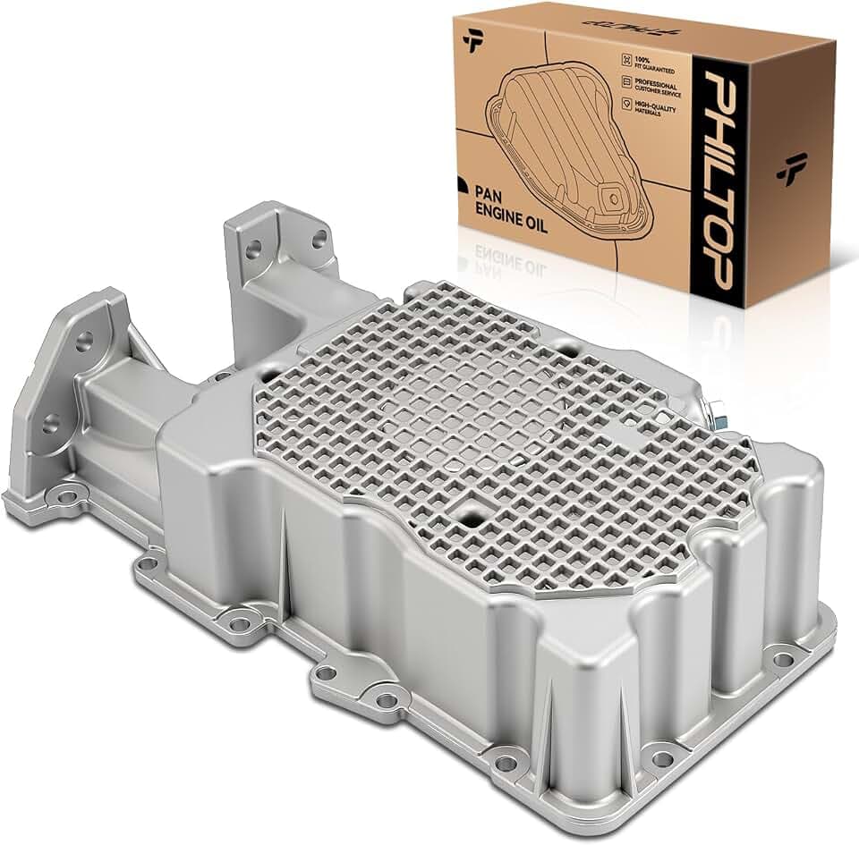 PHILTOP 264-444 Engine oil pan with Drain Plug Compatible with Escape, Fusion, Zephyr, Mariner, Milan, 6, Tribute, 3.0L