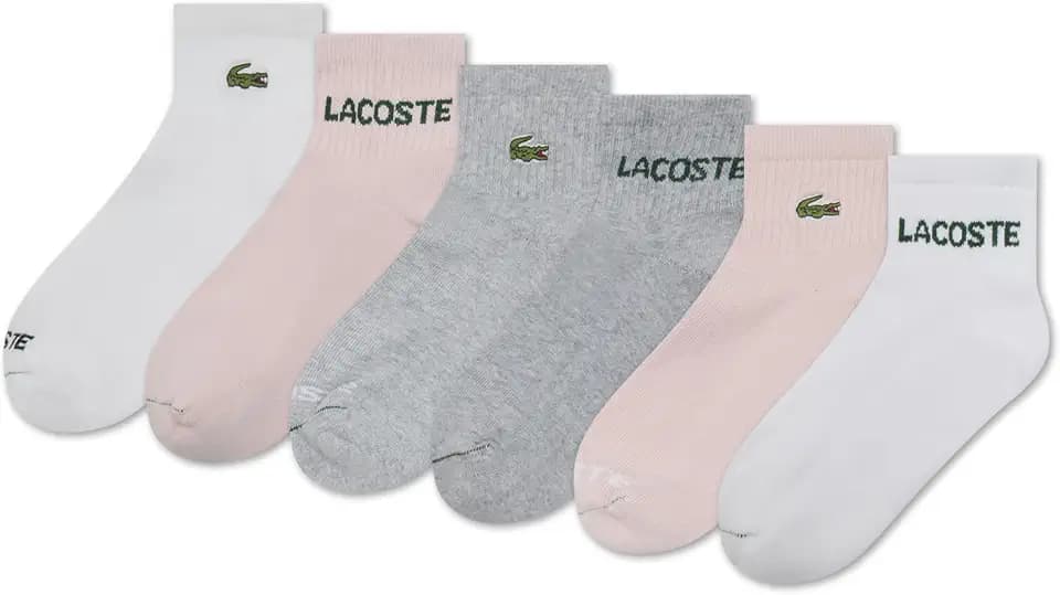 Lacoste Unisex-Kids 6-Pack Knit Everyday Socks