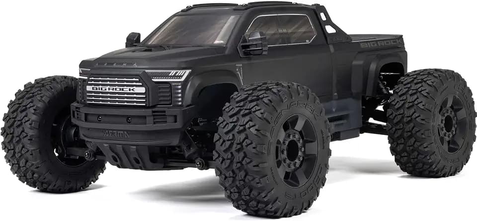 ARRMA RC Truck 1/10 Big Rock 4X4 223S BLX BRUSHLESS Street Truck RTR (Batteries and Charger Not Included) with DSC, (Black), ARA4312V4T1