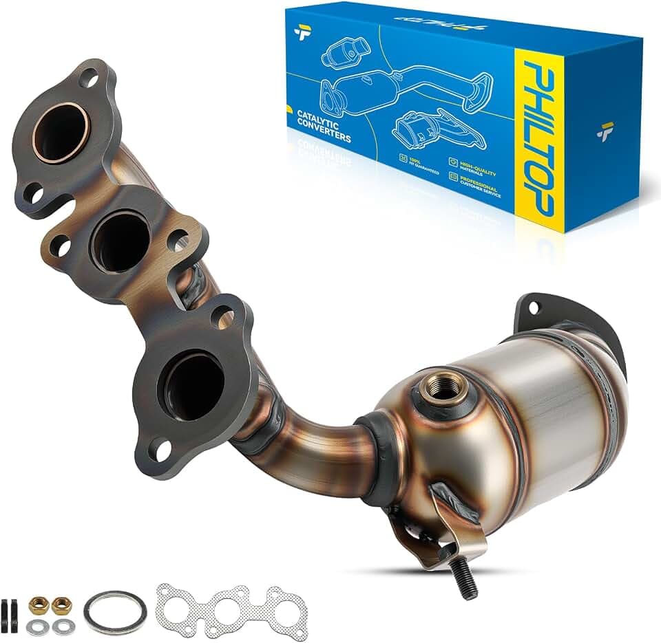 PHILTOP 1pcs High FLow Right Stainless Steel Catalytic Converter Fit For Lexus, Toyota Highlander 2004-2007 3.3L, RX330 2004-2006, Sienna AWD 2004-2006 3.3L Catalyst Converter OE 16393 (EPA Compliant)