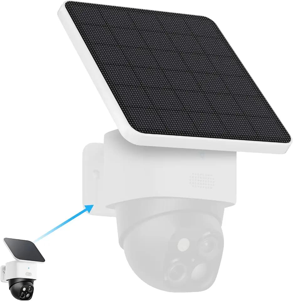 4W Solar Panel Charger for eufy Security SoloCam S340,Replace The Original 2W Solar Panel,Keep Your eufy S340 Camera Continuously Powered,IP67 Weatherproof,Type C Straight Plug(Cameres Not Included)
