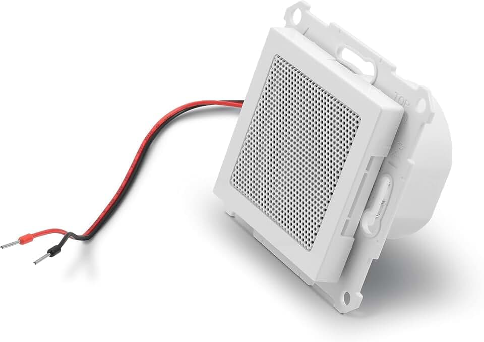 TechniSat Lautsprecher zu DIGITRADIO UP 55 – Einzel Unterputz Speaker (zur Erweiterung des DIGITRADIO UP 55, für die Flexible Montage, 2 Watt, IP20) Frontcover RAL 9016, weiß