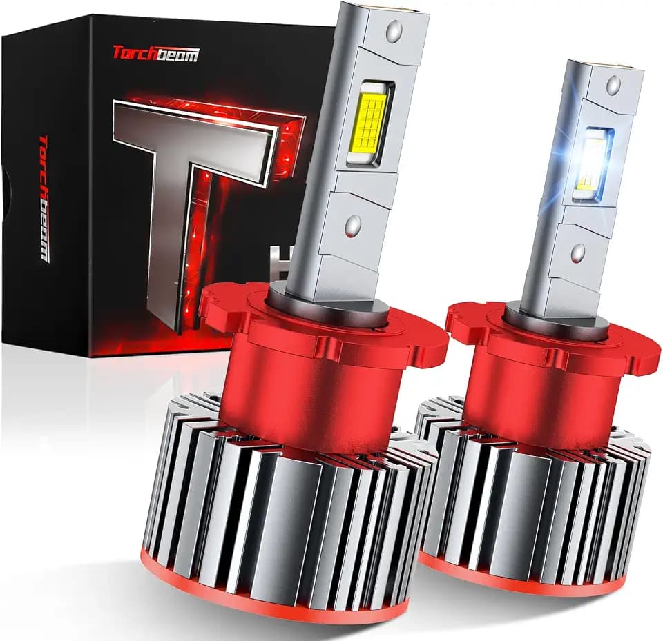 Torchbeam D2S D2R HID Bulbs, 8000K Ice Blue 45W Xenon Bulbs, 22000LM 85122 66240 66040 66240CBI Bulbs for HID Assembly Bulb, Pack of 2