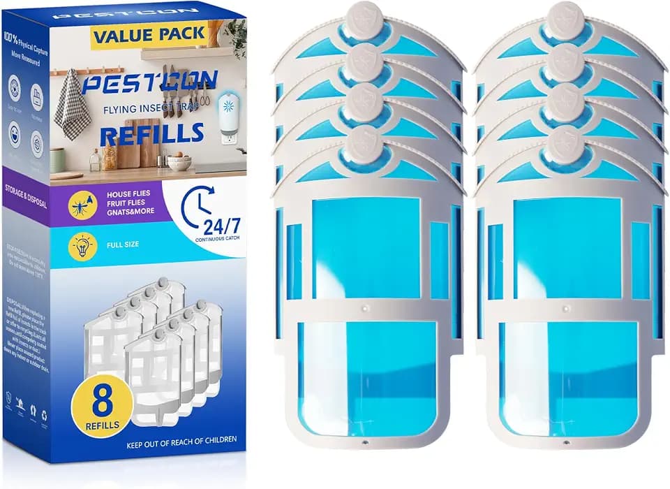8 Pack Refill Cartridges Kit Compatible with Flying Insect Trap Refill Plug-in Light, Replacement 100% Fit