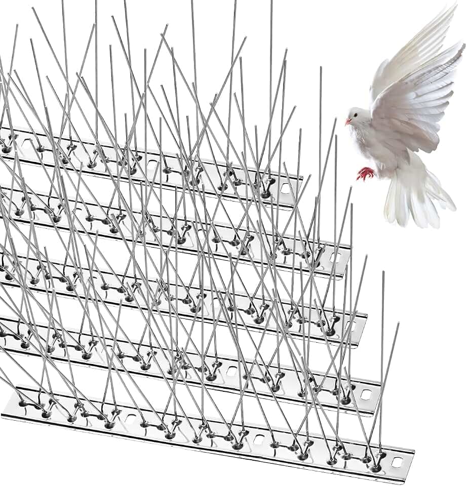wohohoho Taubenabwehr Spikes Edelstahl Vogelabwehr, Vogelabwehr Spike (6,5m /26 Stück) Taubenspikes für balkon vogel abschreckung Abwehr Gegen tauben