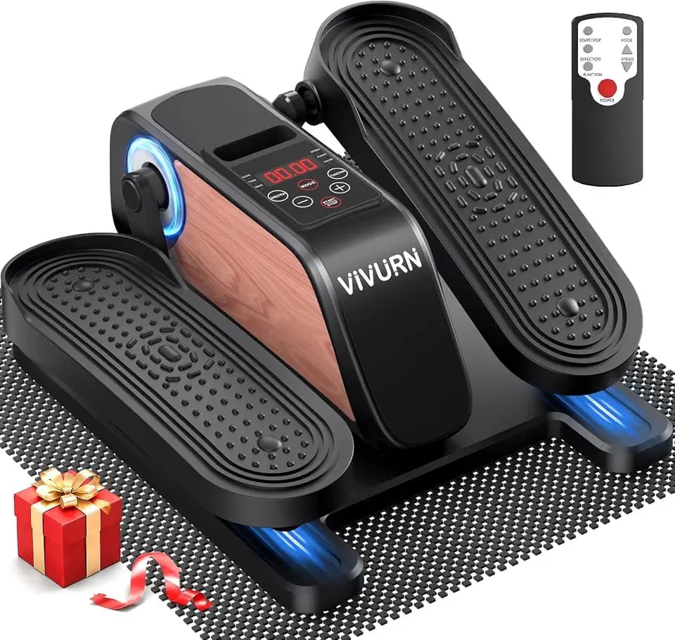 Mini Under Desk Elliptical Electric Leg Exerciser for Senior 12 Speed 4Mode