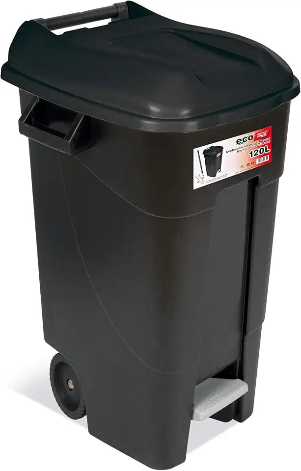 Abfallbehälter Eco 120 l mit schwarzem Pedal