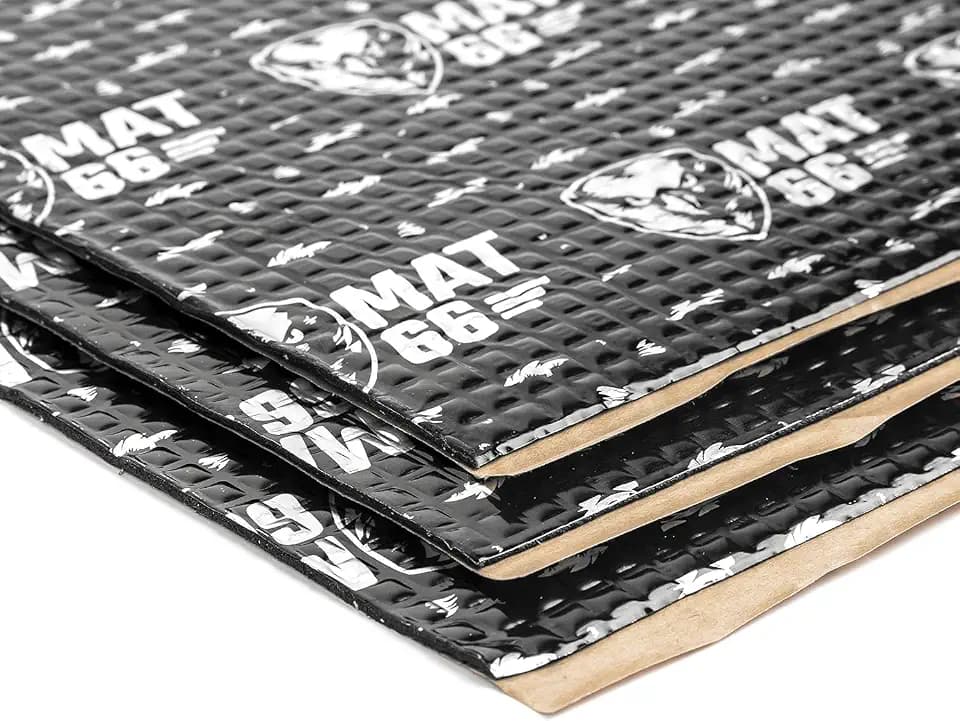 MAT66 ProBlack 100 mil 25 sqft Car Sound Deadening Mat, Butyl Automotive Sound Deadener, Vehicle Audio Sound Insulation and Dampening Material