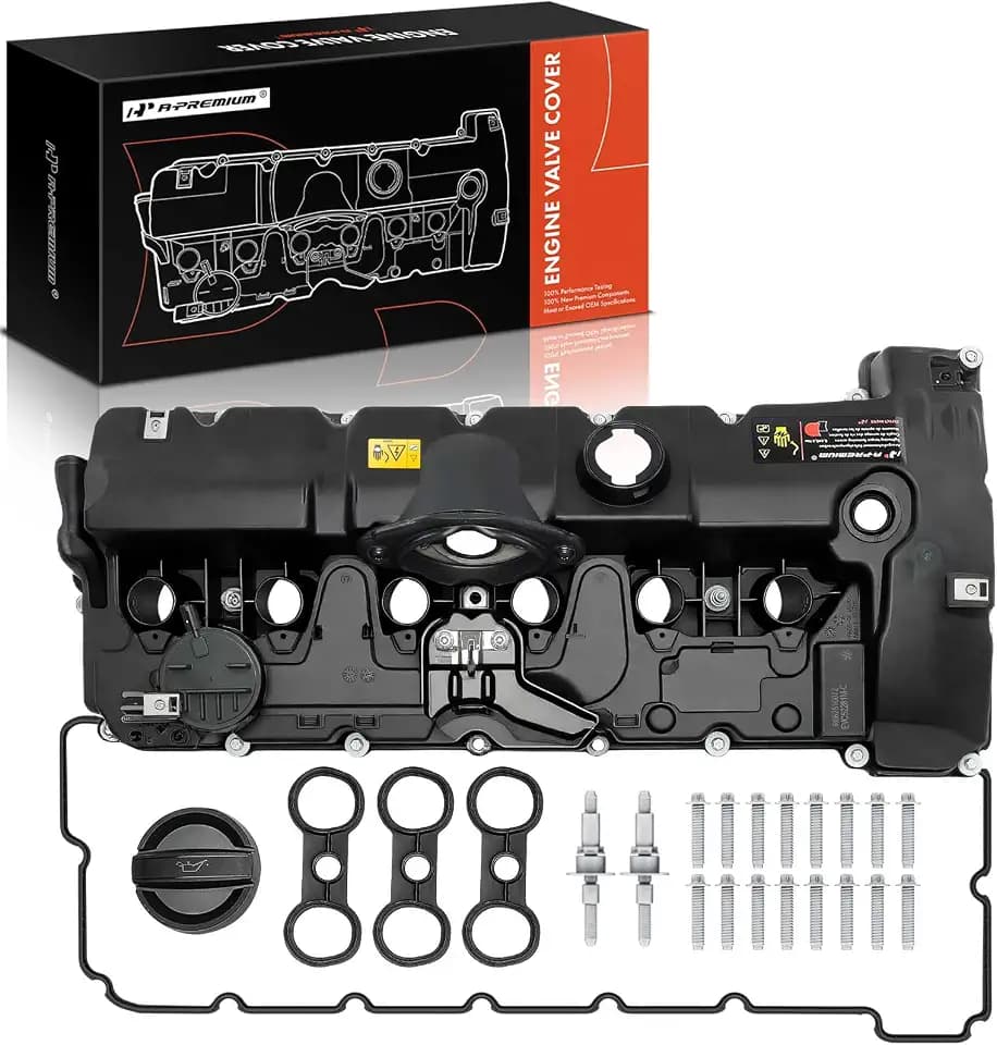 A-Premium Engine Valve Cover Compatible with BMW Vehicles (11127552281)