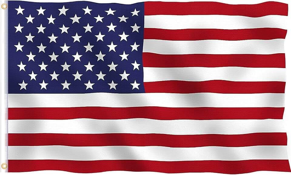 American Flag 3x5 Ft, 4th of July decorations & 250th Anniversary Flag. Bright American Flags for Outside with Brass Grommets for Outdoor Flying, Porch, Garden, Home Decor, Memorial Day, Flag Day, Veterans Day