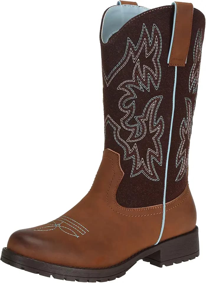 SheSole Women's Cowboy Cowgirl Boots Round Toe Slip Resistant Western Country Riding Work Boots