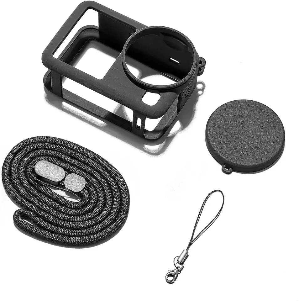 Silicone Protective Case for DJI Osmo Action 6, Dust-Proof Anti-Scratch Anti-Drop Silicone Protective Sleeve Cover for DJI Osmo Action 6, Come with Hand Strap, Camera Lens Cover Cap