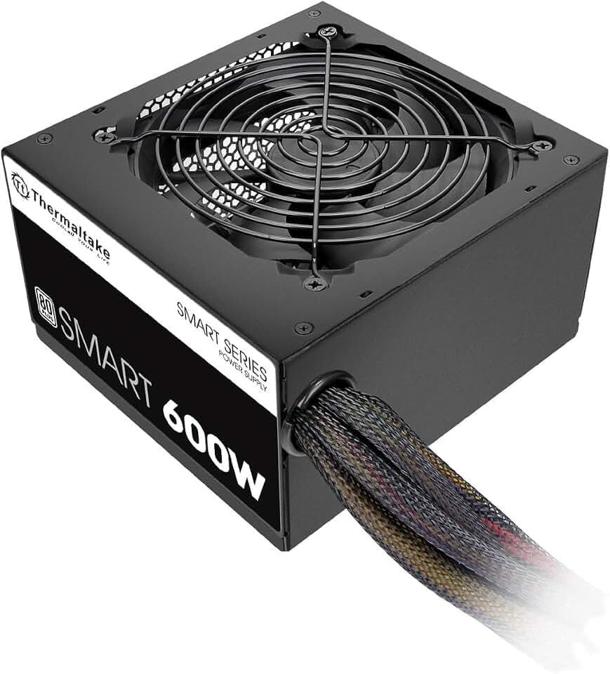 Thermaltake Smart Power Supply - 600W, 80 Plus, White, Active PFC, S/Cable