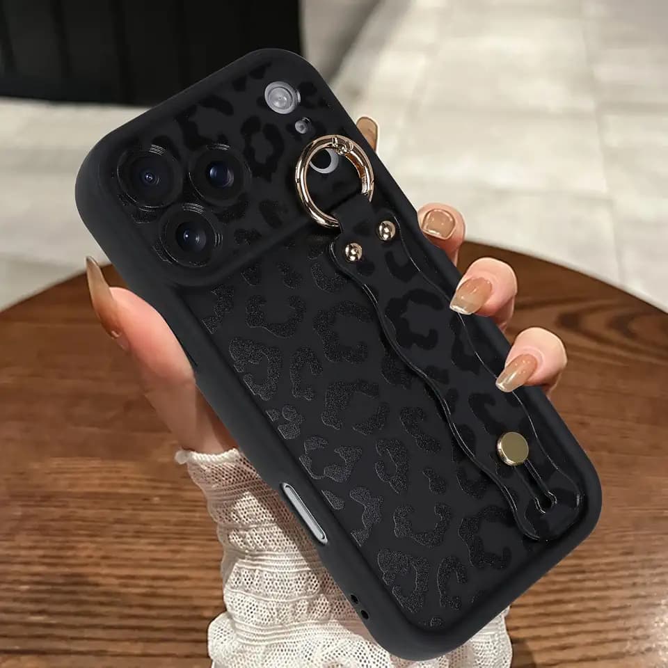 Compatible with iPhone 18 Pro Max/17 Pro Max Case with Strap, Black
