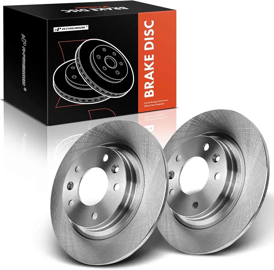 A-Premium 11.00 inch (280mm) Rear Solid Disc Brake Rotors, 2-Pack