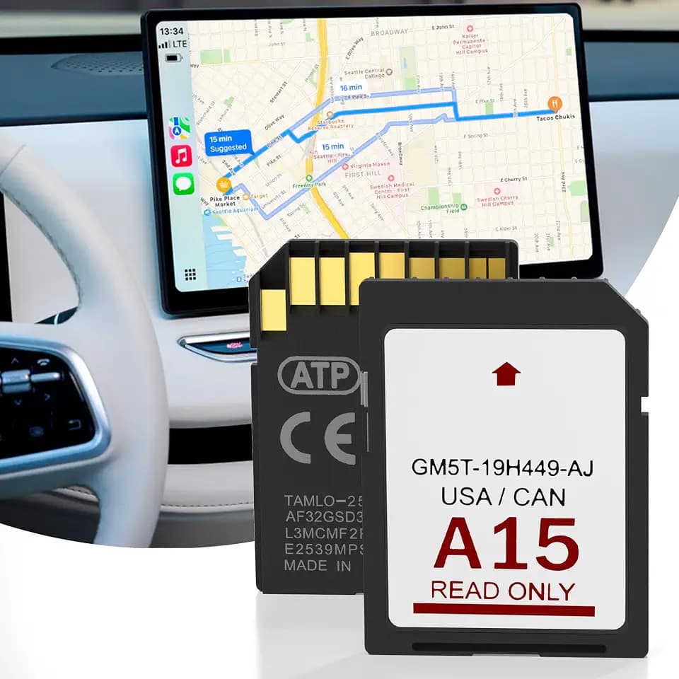 2026 Latest A15 Navigation SD Card Map for Ford/Lincoln, F150 Escape Explorer Focus Fusion Expedition Edge Mustang MKC MKS MKZ MKX Sync Navigation Accessories Update USA/Canada Maps, GM5T-19H449-AJ