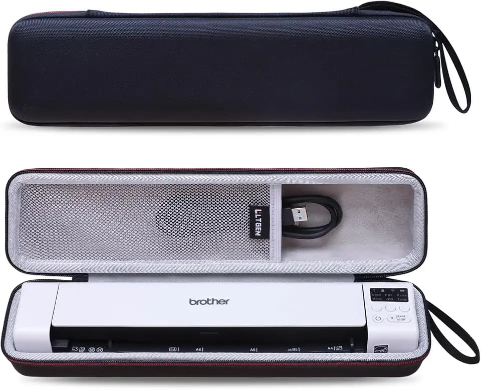 LTGEM Hard Case for Brother DS-640 / DS-740D / DS-940DW / DS-720D & Itari & HP Small USB & Canon imageFORMULA P-208II Document Scanner - Protective Carrying Storage Bag