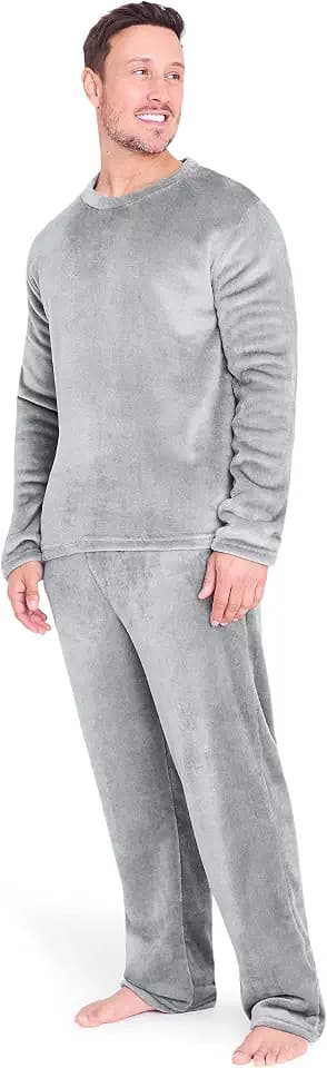 CityComfort Schlafanzug Herren Lang, 2-Teiliges Herren Pyjama Set, Geschenk für Männer