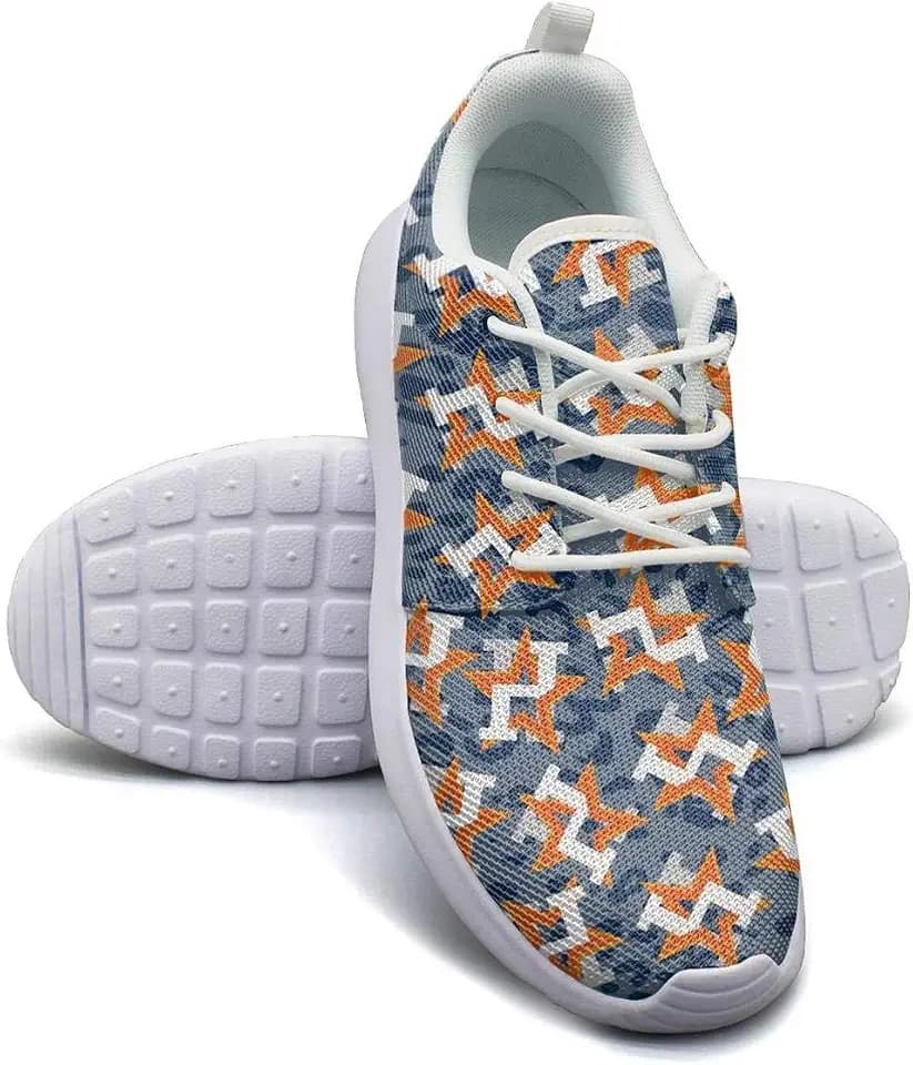 Camouflage Orange Star Baseball Girl Skateboard Casual Shoes Simple Classic Running Shoes