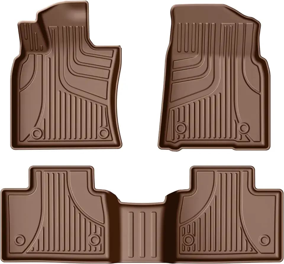 Floor Mats for Toyota Camry 2025 2026 Include Hybrid, 1st & 2nd Row, Brown