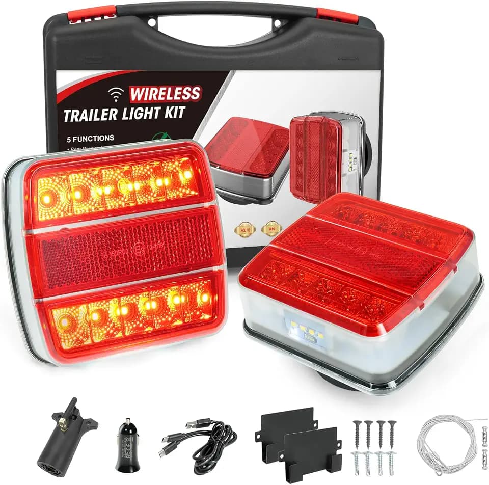 NeaLia Wireless Trailer Lights Magnetic, USB-C Rechargeable, IP67, Tail