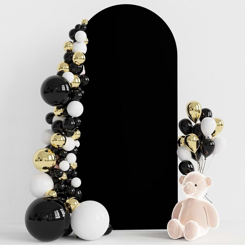 Wokceer 6FT Arch Backdrop Cover Black Arch Covers Stretchy Backdrop