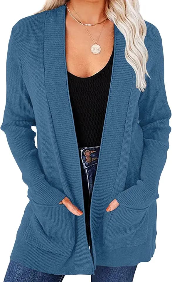 MEROKEETY Women's Fall Winter Lightweight Cardigans Sweater