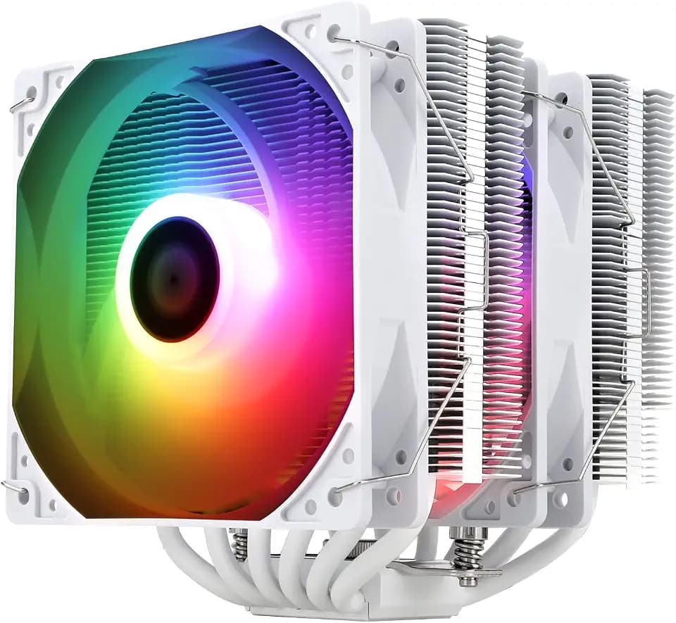 TR Peerless Assassin 120 SE ARGB Weiß CPU Luftkühler, 6 Heatpipes Cpu Kühler, 120mm TL-C12CW-S PWM Lüfter, Aluminium Kühlkörper Abdeckung, für AMD AM4 AM5/Intel 1700/1150/1151/1200
