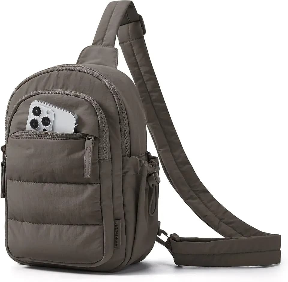 BAGSMART Small Sling Bag for Women, Puffer Crossbody Bag Hobo Handbag