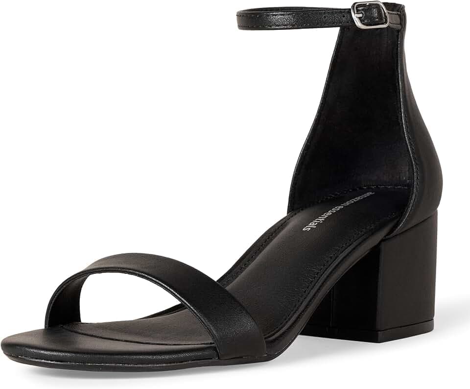 Amazon Essentials Damen Sandaletten mit Absatz und Zwei Riemchen